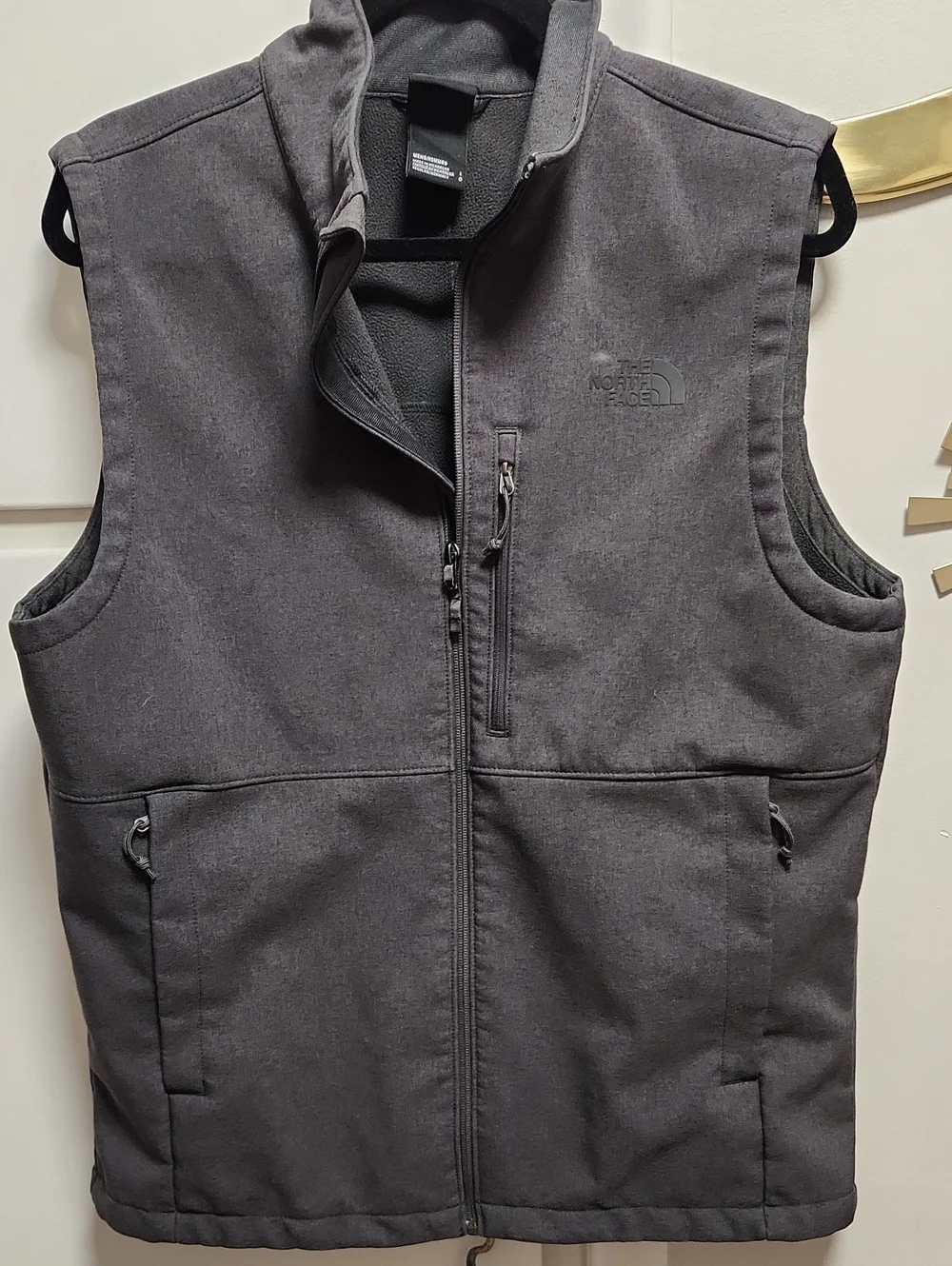 The North Face Men's Bionic Apex 3 Charcoal Gray Zip Fleece Vest Sz.L